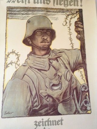 Rare WW1 German Win The War Military Poster 4