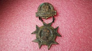 Civil War Gettysburg Medal Badge 1913 Massachusetts Abraham Lincoln Gar Vfw Army