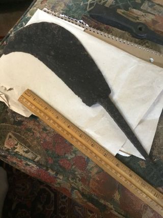 Revolutionary War 18th Century Hand Forged Iron Fascine Dug Bush Knife Albany