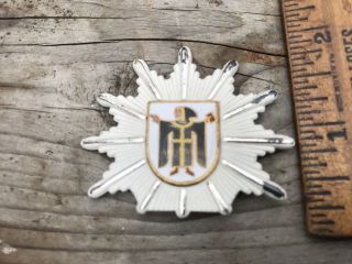 Unique Police Hat Badge For Munich Germany ?,  Priest In Shield