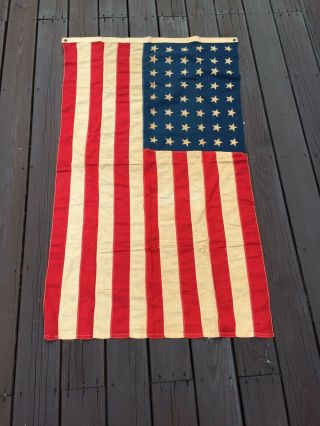 Vintage 48 Star American Flag 3’x5’ 32”x53” For Age