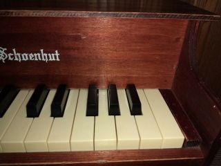 Vintage Wooden Schoenhut Child ' s Toy Upright Piano 25 Keys 3