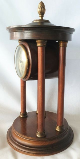 Junghans Portico Clock HAC 1920s Key Pendulum Wooden Antique Column 4