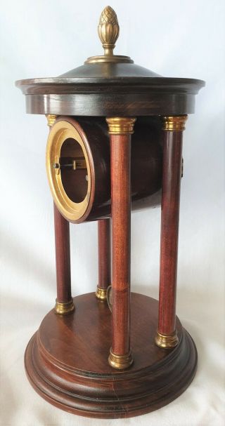 Junghans Portico Clock HAC 1920s Key Pendulum Wooden Antique Column 6