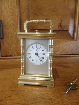 French Repeating Carriage Clock Ultra Rare Miniature In A Bamboo Case By Brocot