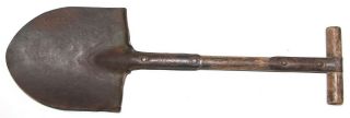 Wwi T - Handle Entrenching Tool,  Shovel W/ Unit Markings For Restoration