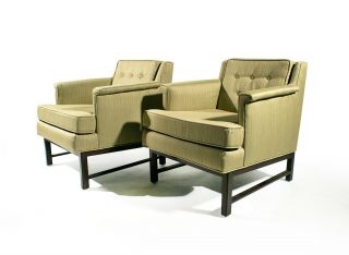 PAIR MID CENTURY MODERN 250 LOUNGE CHAIRS BY EDWARD WORMLEY FOR DUNBAR 2