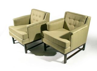 PAIR MID CENTURY MODERN 250 LOUNGE CHAIRS BY EDWARD WORMLEY FOR DUNBAR 3