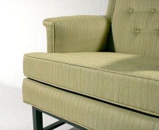 PAIR MID CENTURY MODERN 250 LOUNGE CHAIRS BY EDWARD WORMLEY FOR DUNBAR 8