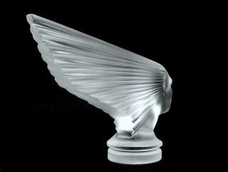 Art Deco Glass Car Mascot Figurine ' Victoire ' Hood Ornament H.  Hoffmann 1930 ' s 2