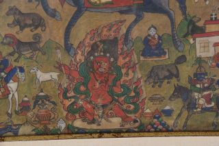 Antique Chinese Tibetan Buddhist Buddha Figural Thangka Silk Painting 2