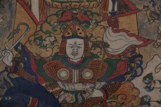 Antique Chinese Tibetan Buddhist Buddha Figural Thangka Silk Painting 7