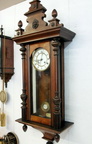 Antique Wall Clock Chime Clock Regulator 19th Century Kienzle