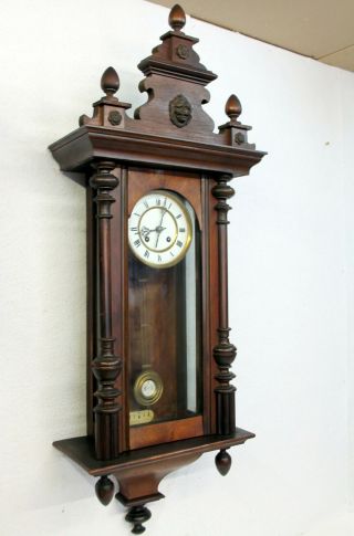 Antique Wall Clock Chime Clock Regulator 19th century KIENZLE 4