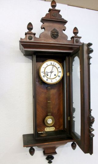 Antique Wall Clock Chime Clock Regulator 19th century KIENZLE 6