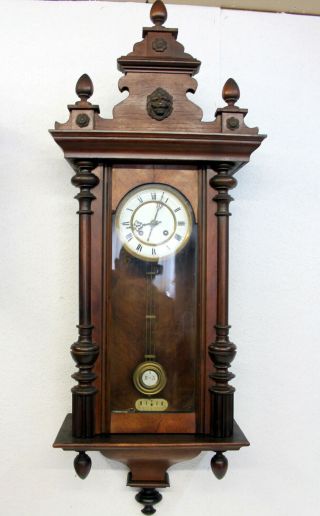 Antique Wall Clock Chime Clock Regulator 19th century KIENZLE 8