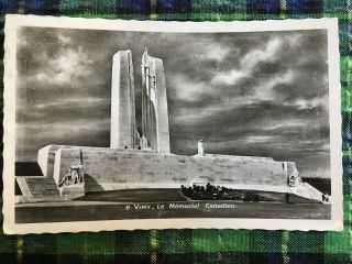 1955 Vimy Ridge Memorial Postcard Cfpo 109 Cancel Sgt Macdonald Rcaf St Hubert