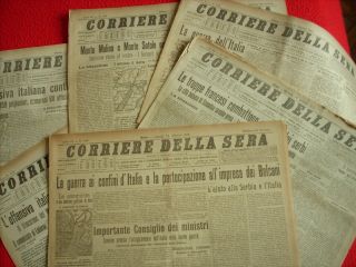 1915 Italian Newspapers Ww1 Balkans Serbia Bulgaria Greece France