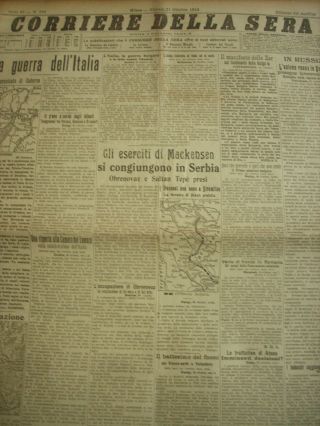 1915 ITALIAN NEWSPAPERS WW1 BALKANS SERBIA BULGARIA GREECE FRANCE 3