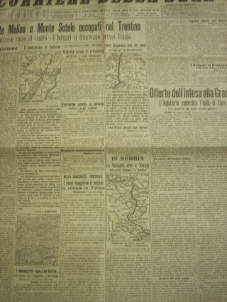 1915 ITALIAN NEWSPAPERS WW1 BALKANS SERBIA BULGARIA GREECE FRANCE 4
