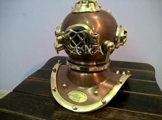 Diving Divers Helmet Antiquebrass U.  S Navy Mark V Vintage Maritime Collectible