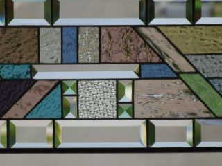 •Soft Seduction•Beveled Stained Glass Window Panel • 42 1/4 
