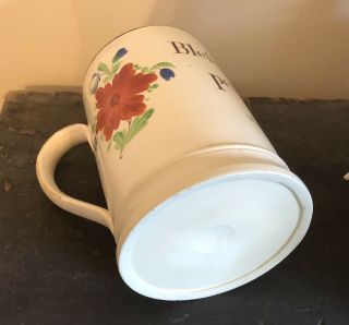 Creamware 18th c.  Mug “Blessed Is the peace maker”. 6