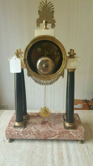 19th Century French Mantel Clock 8 Day Striking Brass Antique Clock 2