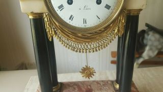 19th Century French Mantel Clock 8 Day Striking Brass Antique Clock 3