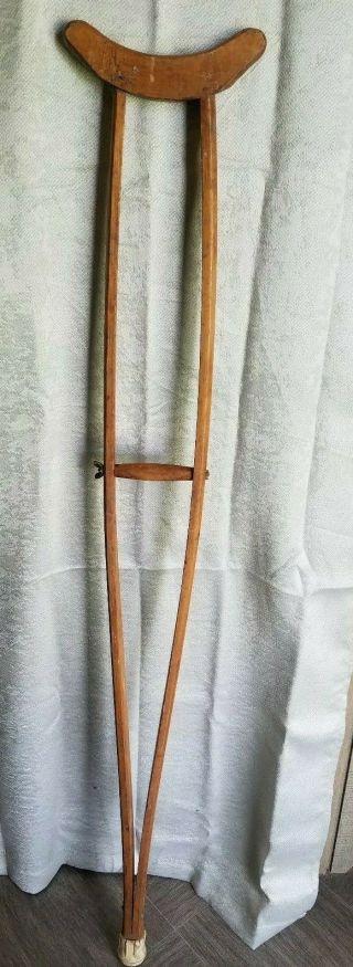 Vintage,  Old Antique Wooden Crutch Medical Primitive Decor