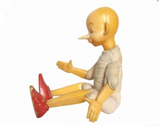 1950s Vintage Russian Soviet Plastic Big Toy Doll Pinocchio Buratino