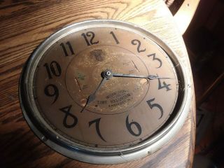 ANTIQUE INTERNATIONAL TIME RECORDING CO.  OAK CLOCK PARTS 11 