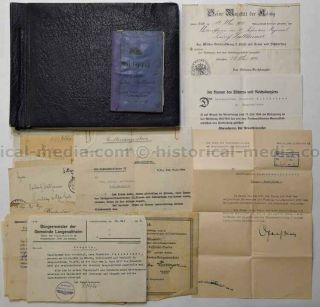 Wwi,  Wwii Father & Son Photo Album & Document Grouping - Fort Zinna Prison