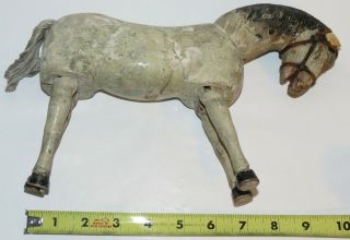 Antique Schoenhut Humpty Dumpty Circus Dapple Gray Wood Horse,  Painted Eyes 5