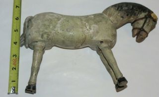 Antique Schoenhut Humpty Dumpty Circus Dapple Gray Wood Horse,  Painted Eyes 6