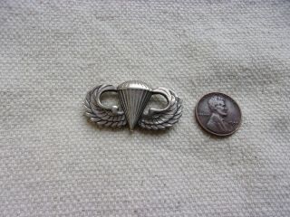 Older Us Army Basic Parachutist Wing [jump Wing] - - Balfour - Sterling Marked