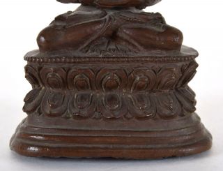 Bronze Bodhisattva Buddha Amitayus Seated on Double Lotus Base Chinese Tibet 11