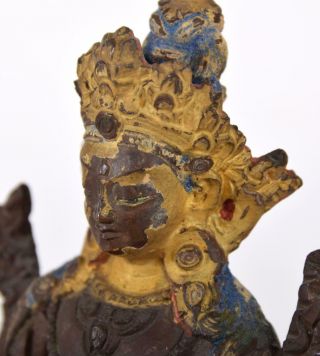Bronze Bodhisattva Buddha Amitayus Seated on Double Lotus Base Chinese Tibet 2