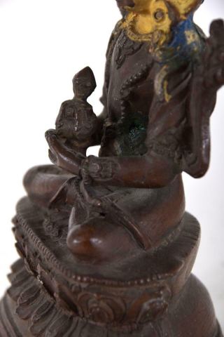 Bronze Bodhisattva Buddha Amitayus Seated on Double Lotus Base Chinese Tibet 7