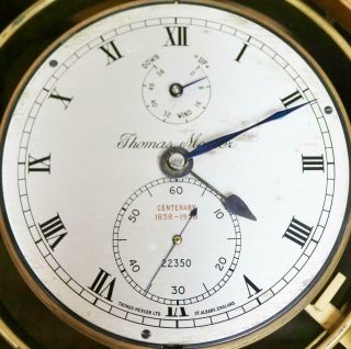 Antique English 2 Day Marine Chronometer Clock By Thomas Mercer Serial No 22350 8