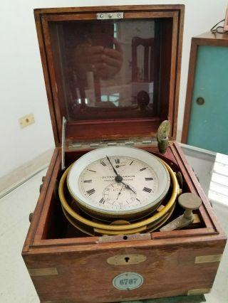 Rare Swiss Made Ulysse Nardin Marine Chronometer Nautical Clock Watch