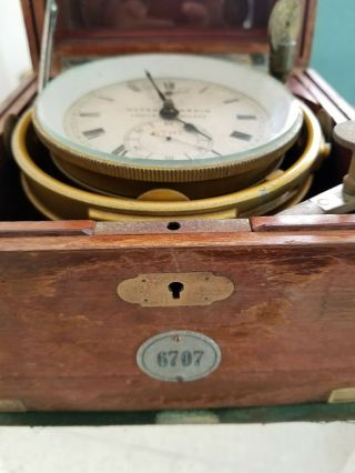 Rare Swiss made Ulysse Nardin Marine Chronometer nautical clock watch 4