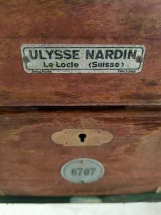 Rare Swiss made Ulysse Nardin Marine Chronometer nautical clock watch 5