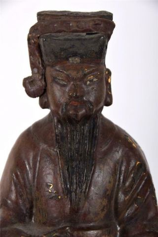 Antique Chinese Ming Bronze Emperor Gaozu of Han Calligraphy on Rear Base 2