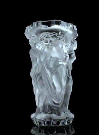 Glamorous French Art Deco Bohemian Bacchantes Vase Nude Figural