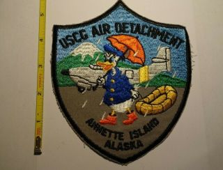 Extremely Rare Uscg Air Detachment Annette Island Alaska (donald Duck) Patch