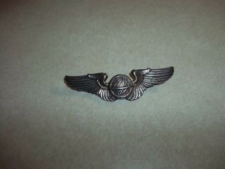 Navigator Sterling Silver Ww2 Army Air Force Medal Shield Hallmark World War 2