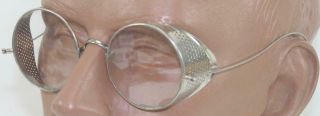c.  1920 ' s Vintage Willson Steampunk Spectacles Goggles Glasses w/ Tin Case 5