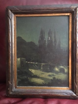 Oil Painting On Board Hollywood,  Ca.  Signed,  Dated 1927