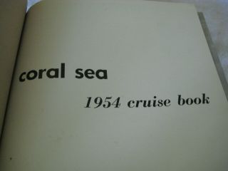 Vintage 1954 USS Coral Sea Mediterranean Cruise Calendar Book USN US Navy Photos 3